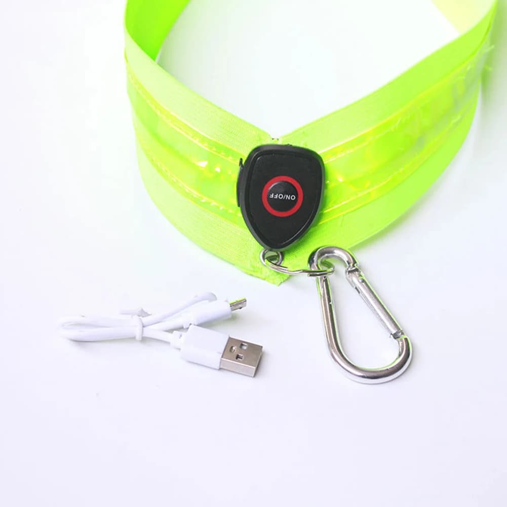 LED Reflective Belt Rechargeable for Running, LED Cycling Straps, Luminous Equipment for Hiking, Jogging and Walking for Men and Women