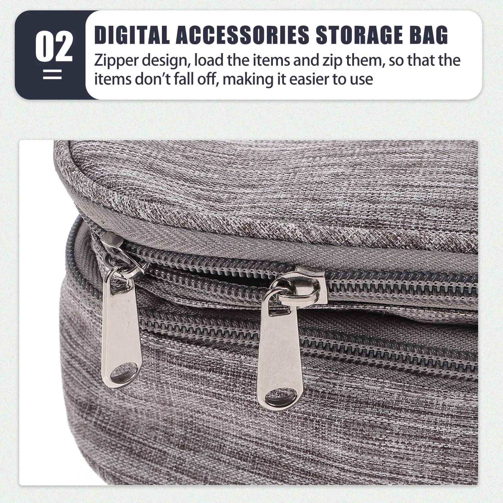 Borsa Organizer Elettronica Impermeabile in Poliestere, Custodia per Cavi e Gadget da Viaggio, per Caricabatterie USB, Cavo, Mouse, Chiavetta USB