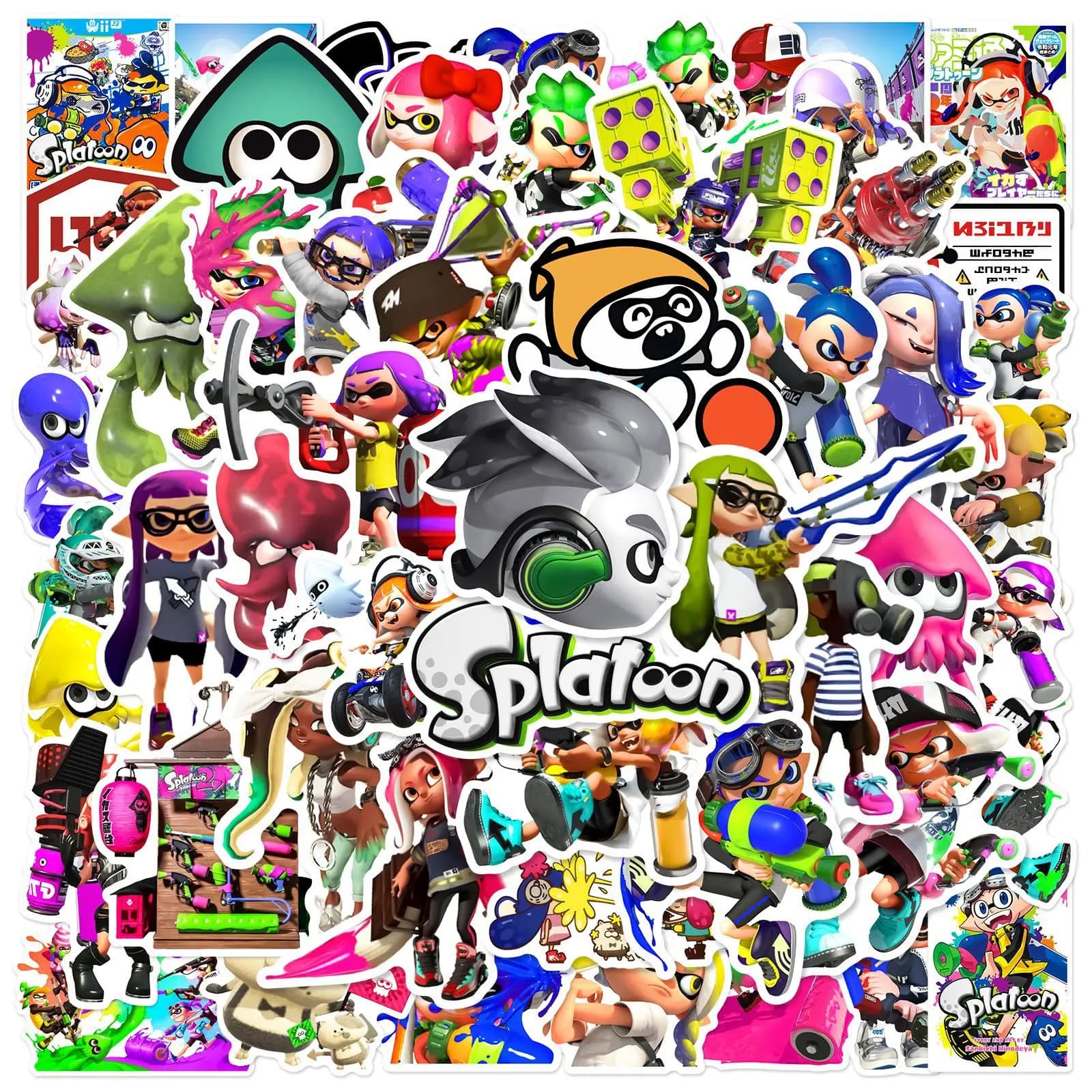 50Pcs Cool Splatoon Game Anime Stickers DIY Phone Motorcycle Laptop Suitcase Cool Fashion Graffiti Sticker