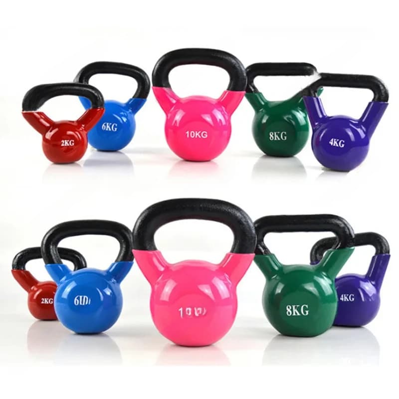 Kettlebell Weights Vinyl Iron - 12 size options, 5 pounds-50 pounds - Flooring and coated equipment, noise reduction