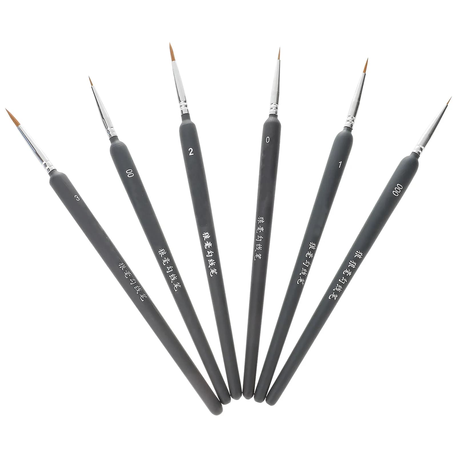 6Pcs Versatile Painting Brushes for Line Drawing Pen Water Color Brush Oil Paint Brush Acrylic Gouache Beginners Professionals