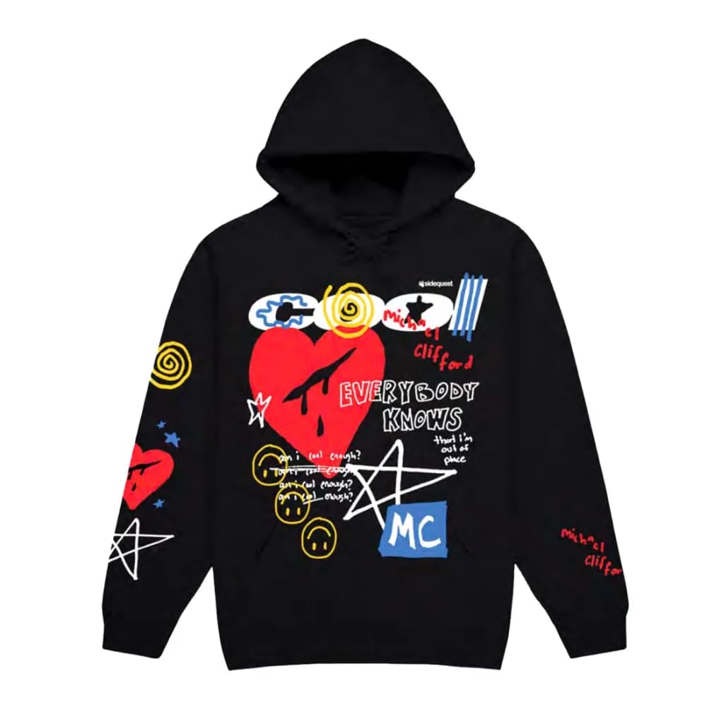 Michael Clifford Am I Cool Enough Merch Felpa con cappuccio Donna Uomo Felpa a maniche lunghe Moda Pullover Abbigliamento