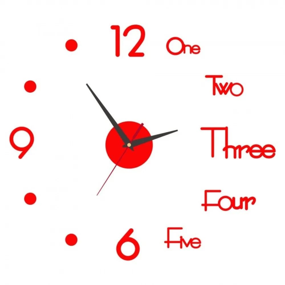 40cm Art Clock 3D Stereo Acrylic DIY Mute Wall Clock Punch-Free Mount Easy Install Decorative Wall Sticker Clock Living Room