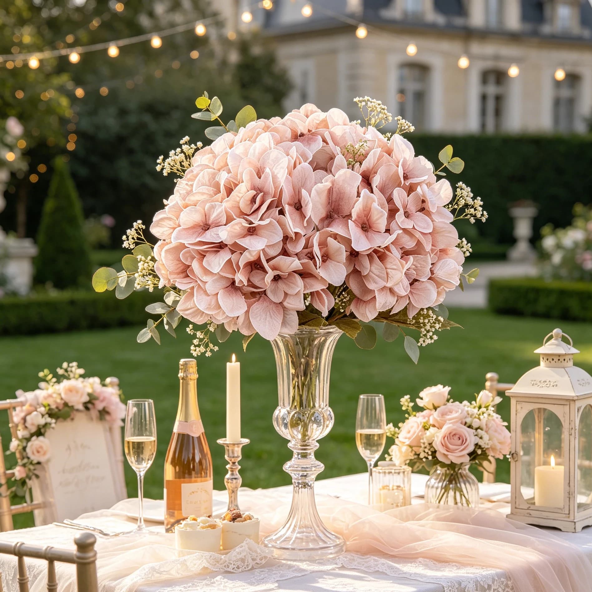Fiori Artificiali Ortensie in Seta Stile Europeo per Vasi, Decorazioni per Casa, Tavolo, Matrimoni, Piante da Giardino, Cortile, Materiale per Ghirlande e Regali Festivi