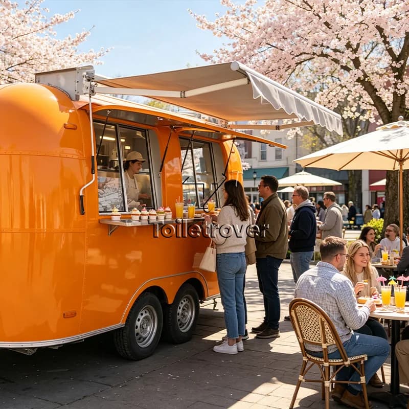 High Quality Container Food Truck Commercial Food Cart Mobile Food Truck Trailer Bbq Food Trailer with Grill Griddle