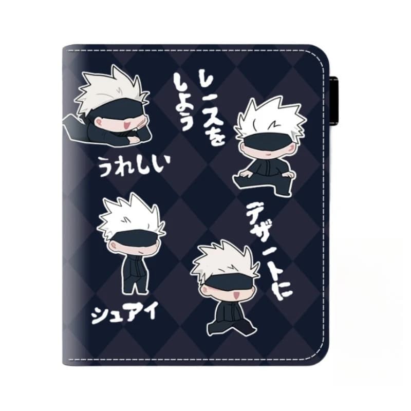 Portamonete con Cerniera Anime Jujutsu Kaisen, Porta Carte e Portafoglio Mini Portatile con Cerniera, Design Chibi di Gojo Satoru