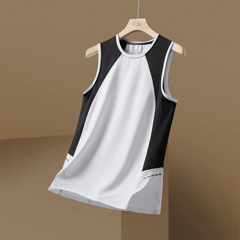 Simple Sports Running Tank Tops For Men Summer Casual Quick Dry 3D Printed Sleeveless Vest Loose Breathable Fitness Tees Tops