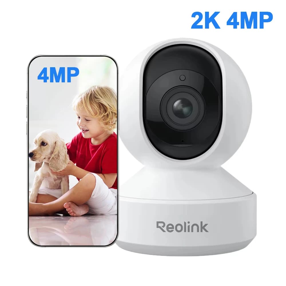 Telecamera di Sicurezza Interna REOLINK 2K 4MP, WiFi Wireless 2.4G, Rotazione a 360 Gradi, Comunicazione Bidirezionale, Telecamera WiFi per Monitoraggio Bambini/Animali Domestici