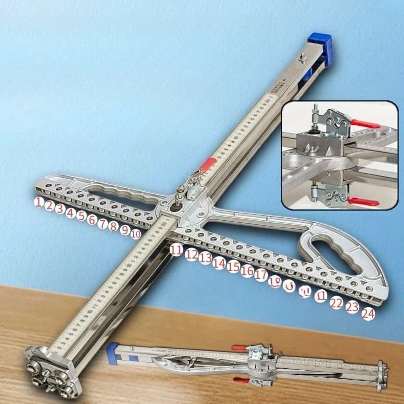 Dust-free high-precision stainless steel foldable roller type, woodworking special cutting board push knife