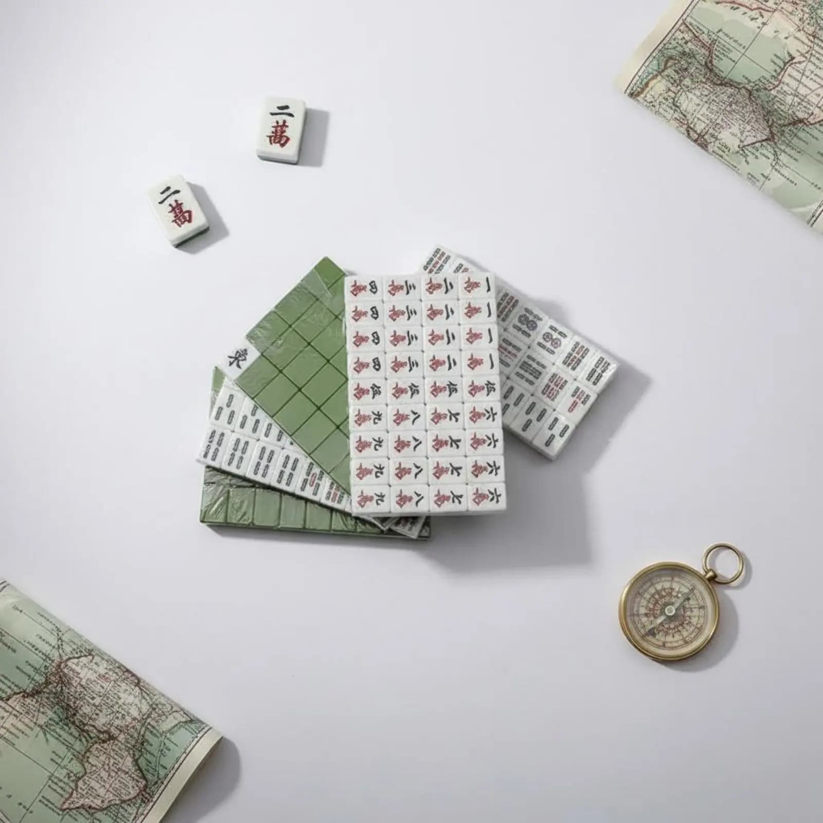 Set Mahjong da Viaggio con Incisioni Chiare, Gioco Mahjong Portatile con Custodia, Tessere Finemente Incise, Resistenti all'Usura, per Studenti, Dormitorio