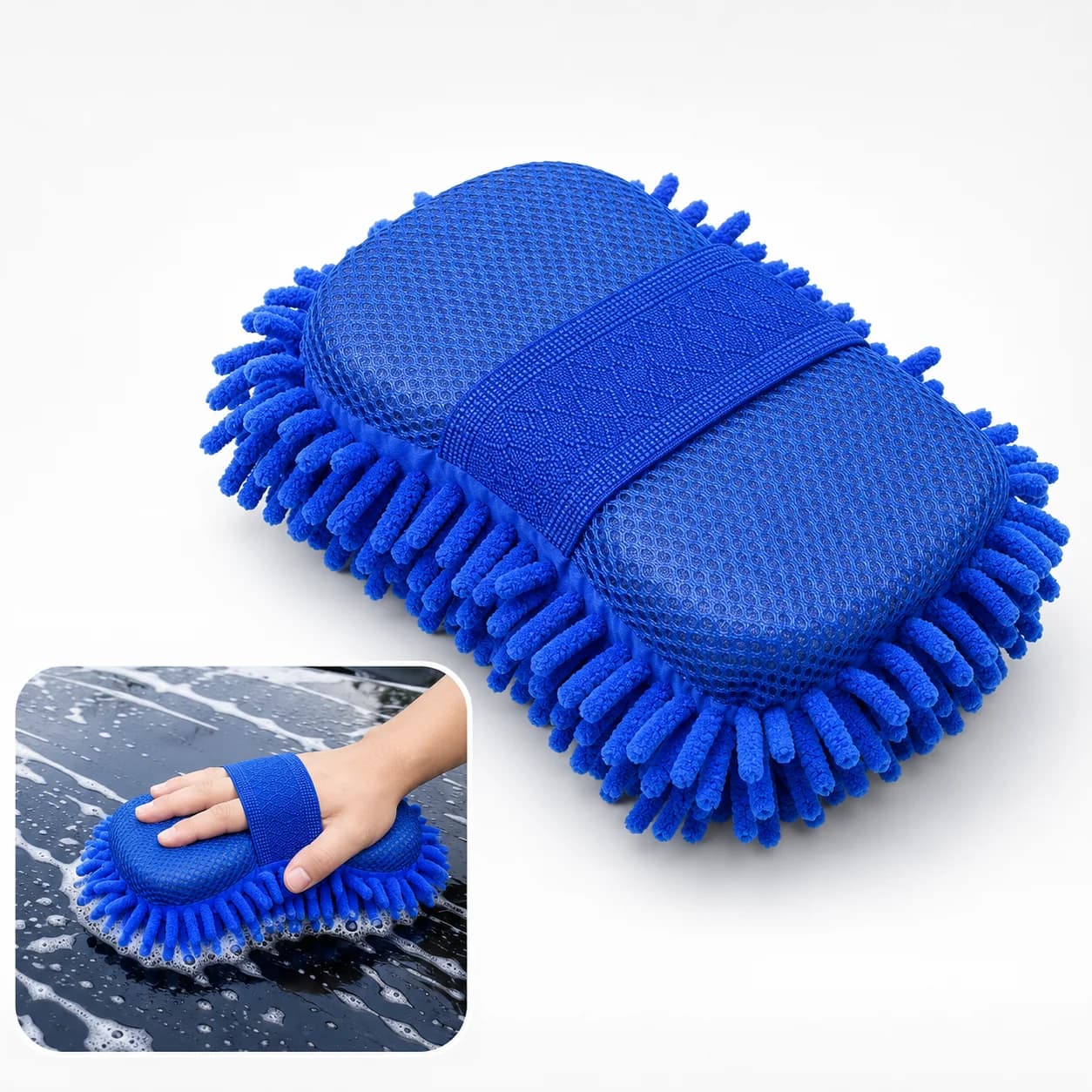 Guanto in Microfibra Chenille per Lavaggio Auto, Spugna, Spazzola, Pad per Pulizia, Asciugamano per Dettagli, Accessori e Gadget per Styling Auto