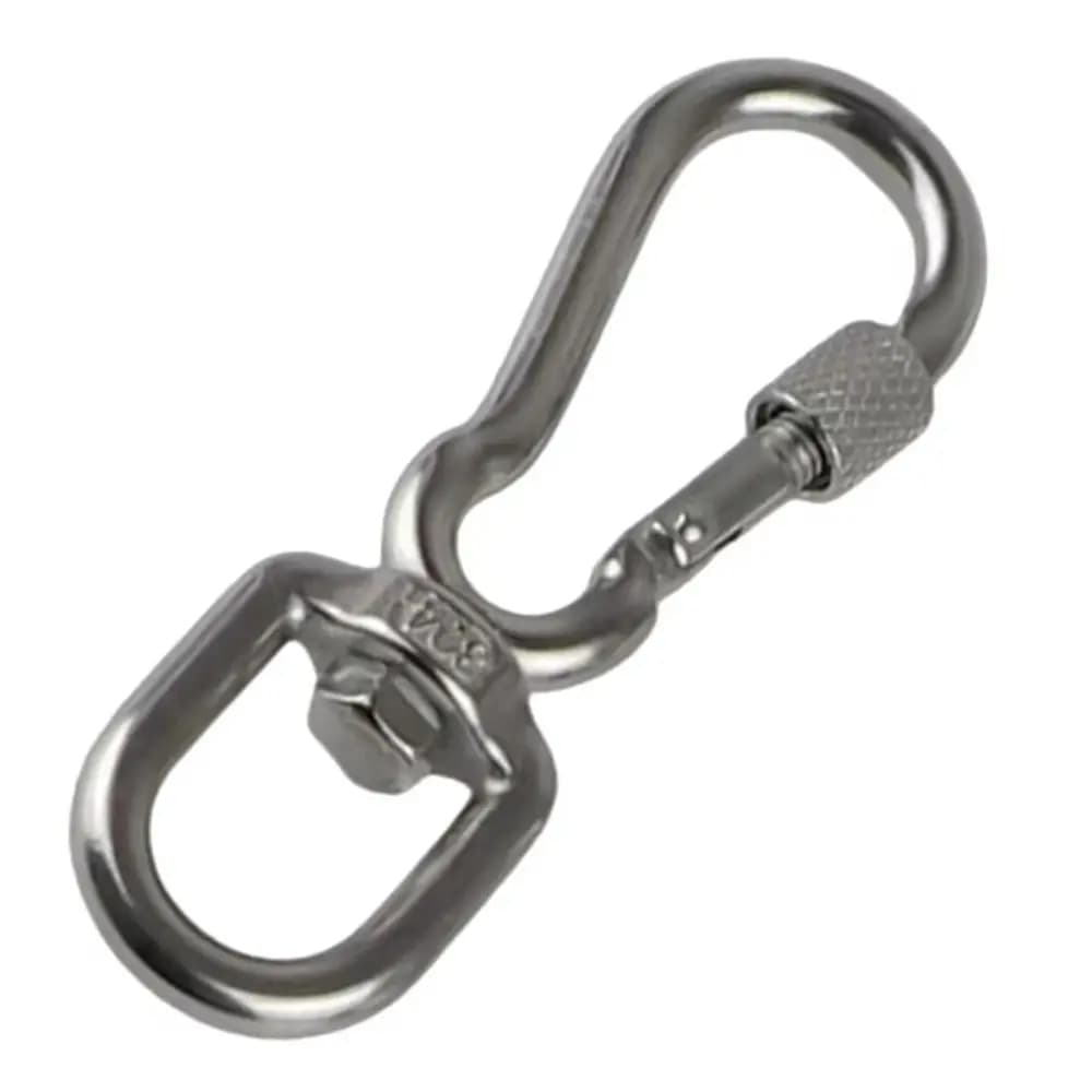 2 pezzi in acciaio inossidabile 304 moschettone principale per cani clip multiuso resistente guinzagli per cani chiusura moschettoni girevole a 360 gradi