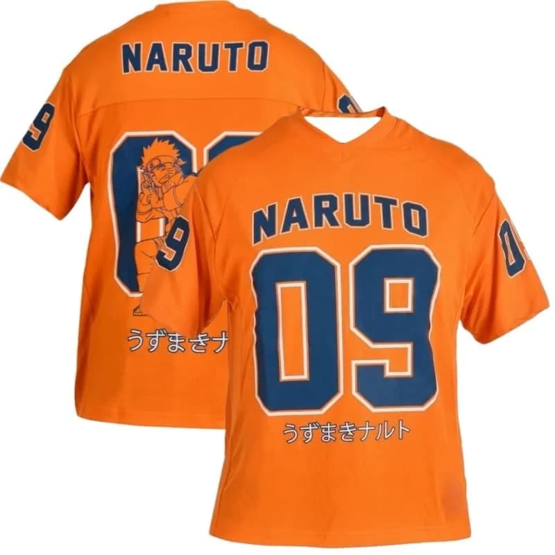 2026 New Naruto #09 American Basketball Jersey, Retro V-Neck, Unisex Sporty Short-Sleeve T-Shirt, Summer Breathable Couple Style