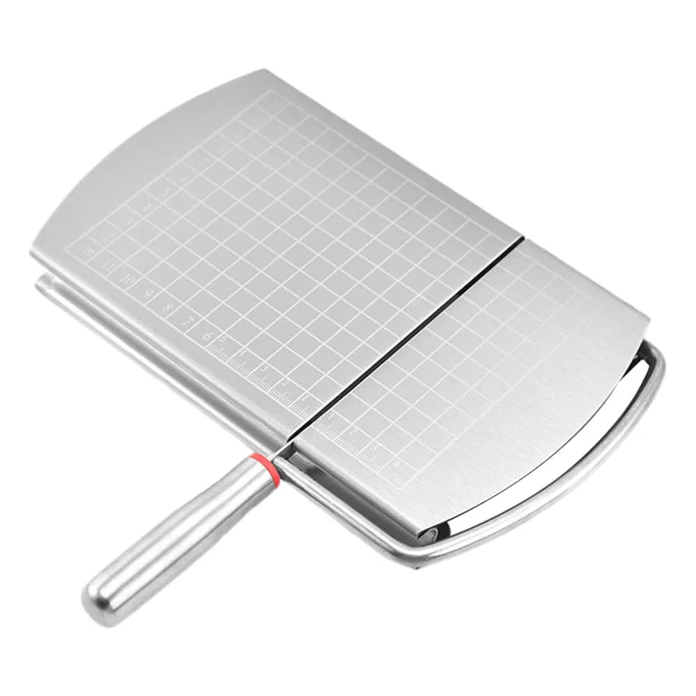 Versatile Stainless Steel Slicing Board Tool for Cheese Butter Sausage Fruit Vegetable Effortless Precision Cutting Ergonomic