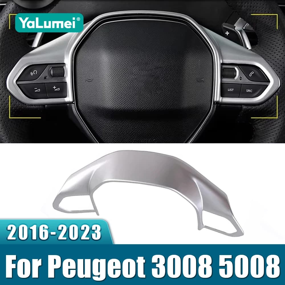 Per Peugeot 3008 5008 GT 2017 2018 2019 2020 2021 2022 2023 3008GT 5008GT Accessori Copertura Decorativa per Pulsanti del Volante