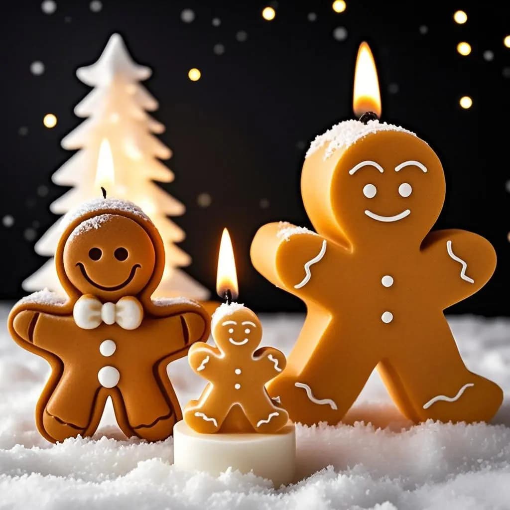 DIY cartoon man gingerbread mold for Christmas cookie silicone candles chocolate baking tool soap handmade candles to make supplies