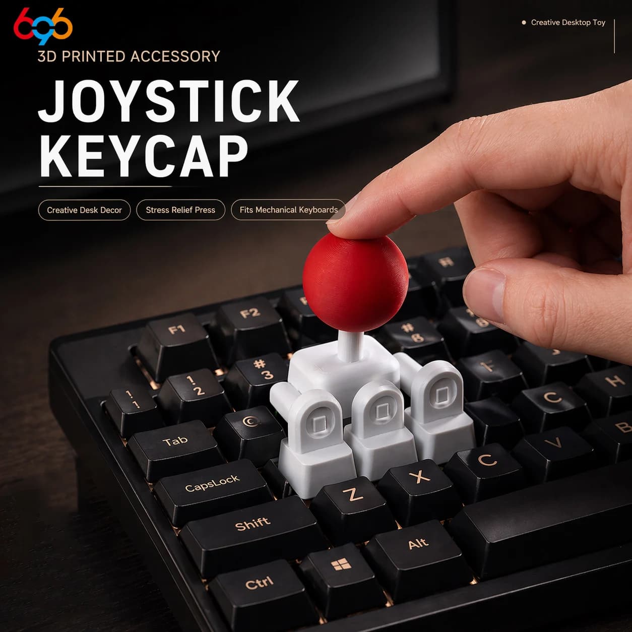 Nuovi Keycaps Creativi per Joystick, Tasti Meccanici Stampati in 3D, Keycaps WASD e Direzionali, Accessori per Tastiera
