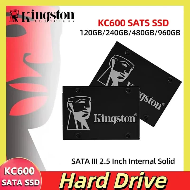 Kingston KC600 SSD 256GB 512GB 1TB 2TB SATA III 2.5 Inch Internal Solid State Drive For Notebook Laptop Desktop PC