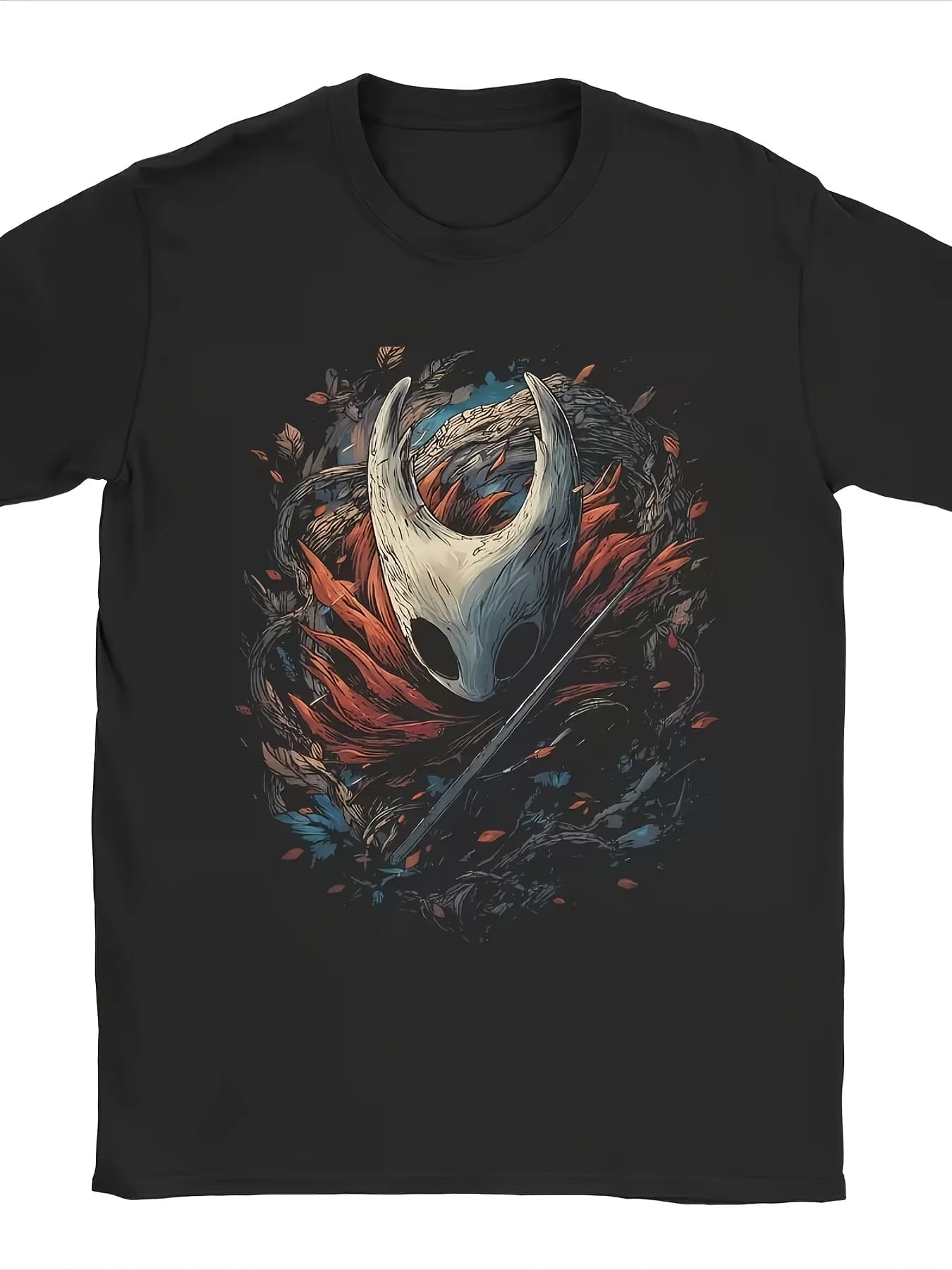 T-shirt H-H Silksong Hornet Stinger Needle Woman Hunter, design girocollo, stile casual, streetwear estivo