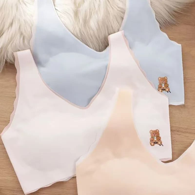 2 pezzi reggiseni sportivi da donna in seta di ghiaccio comodi e traspiranti adatti per ragazze senza anelli in acciaio reggiseno gilet alla moda leggero