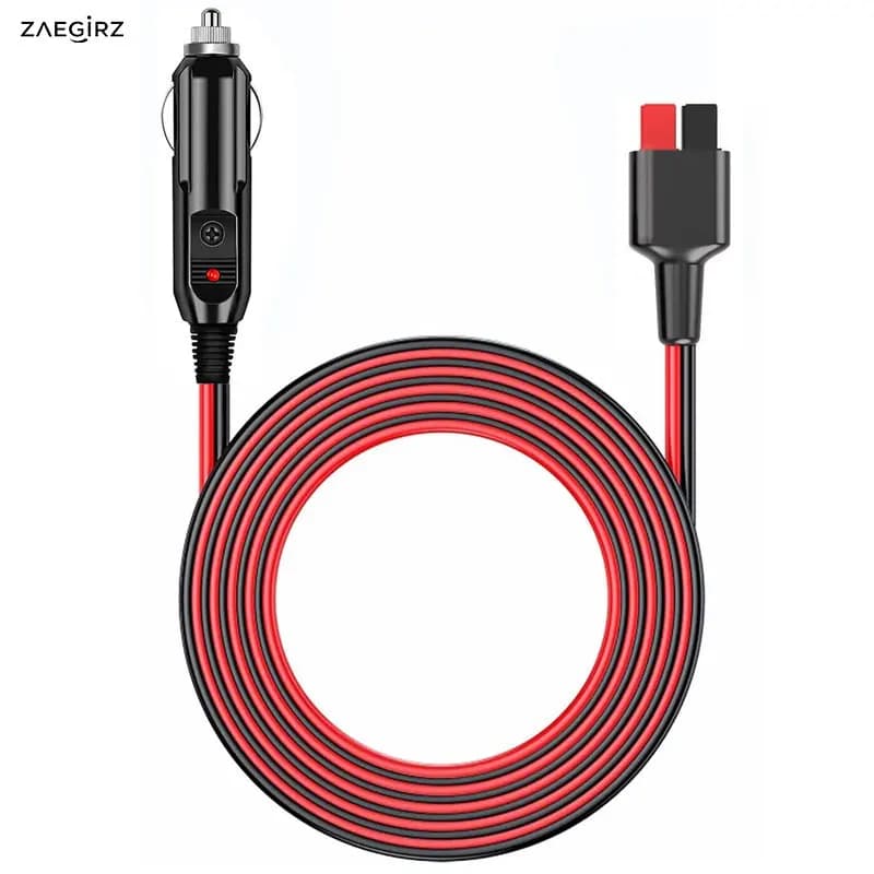 2m/6.5Ft Car Cigarette Lighter Cable for Goal Zero/GRECELL/EBL/FlashSpeed/OUPES Portable Power Station with Anderson Charge Port
