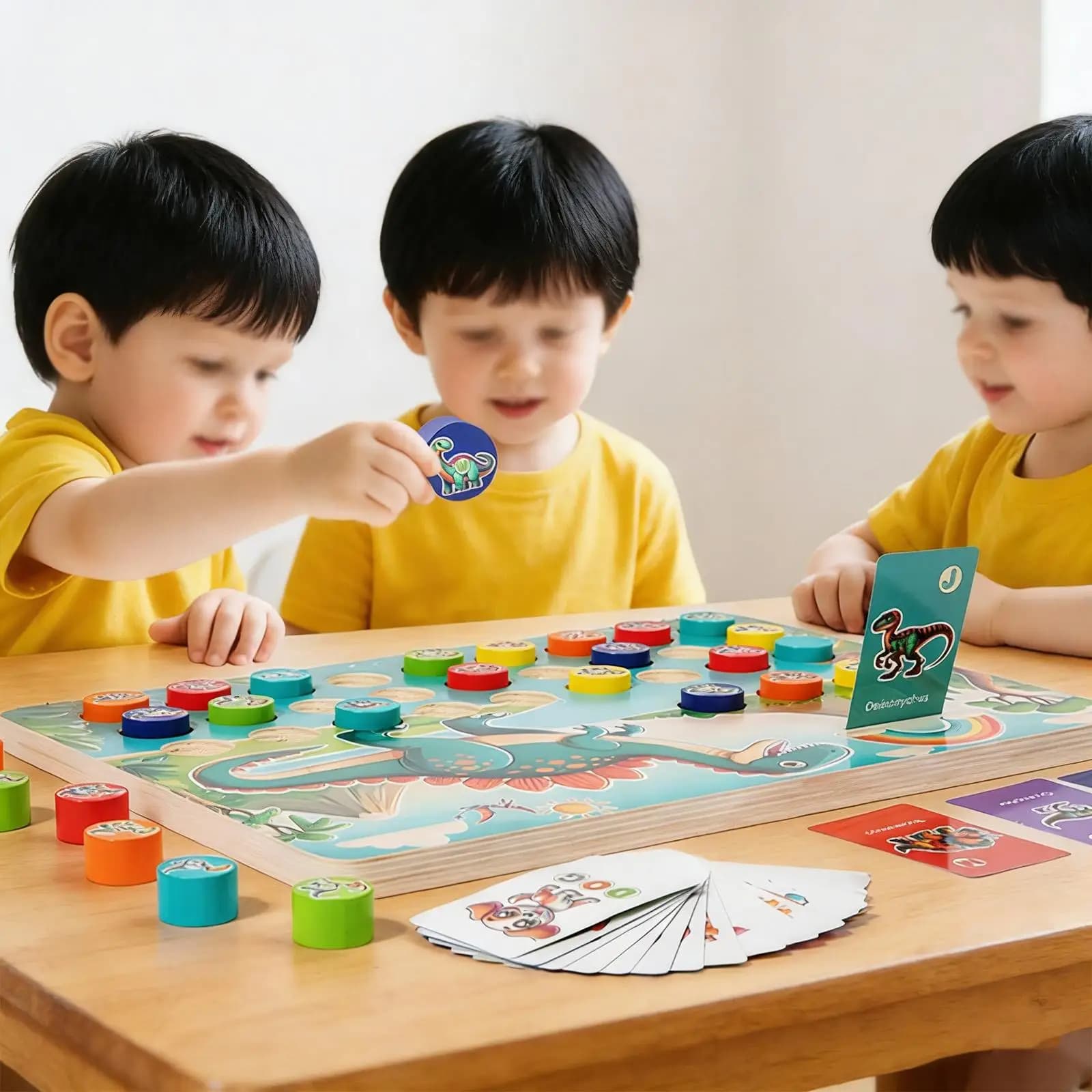 Gioco Educativo in Legno con Dinosauri, Puzzle con Lettere dell'Alfabeto per l'Apprendimento Precoce, Regalo di Compleanno per Bambini e Asilo