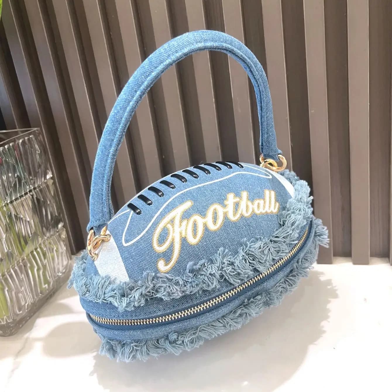 Luxury design women's handbags and handbag evening bag with jeans ball shape clutch