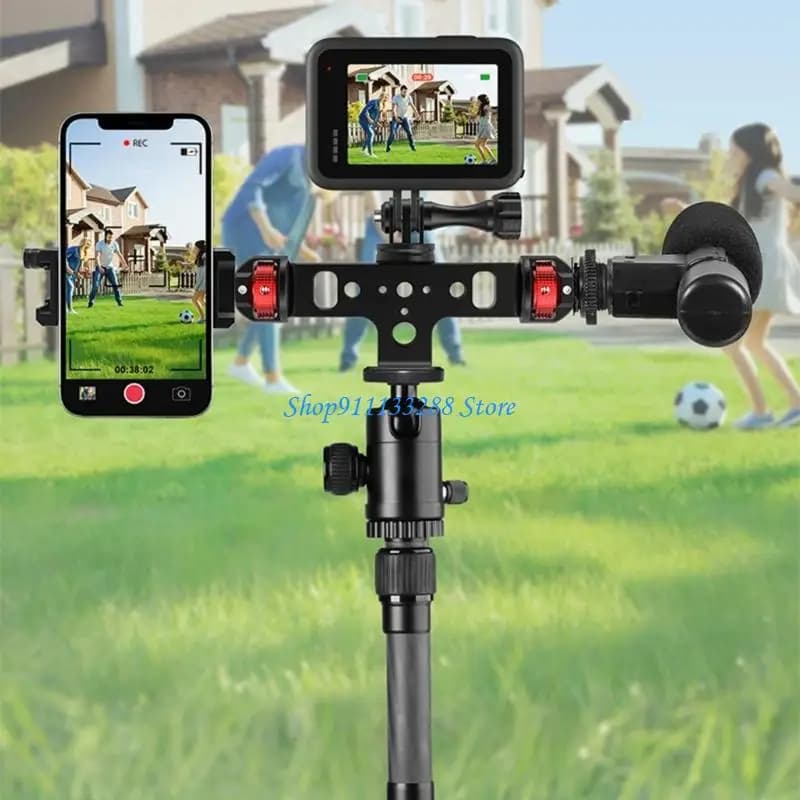 Adjustable camera mounting adapter G88D 1/4 inch for action phone LED microphone