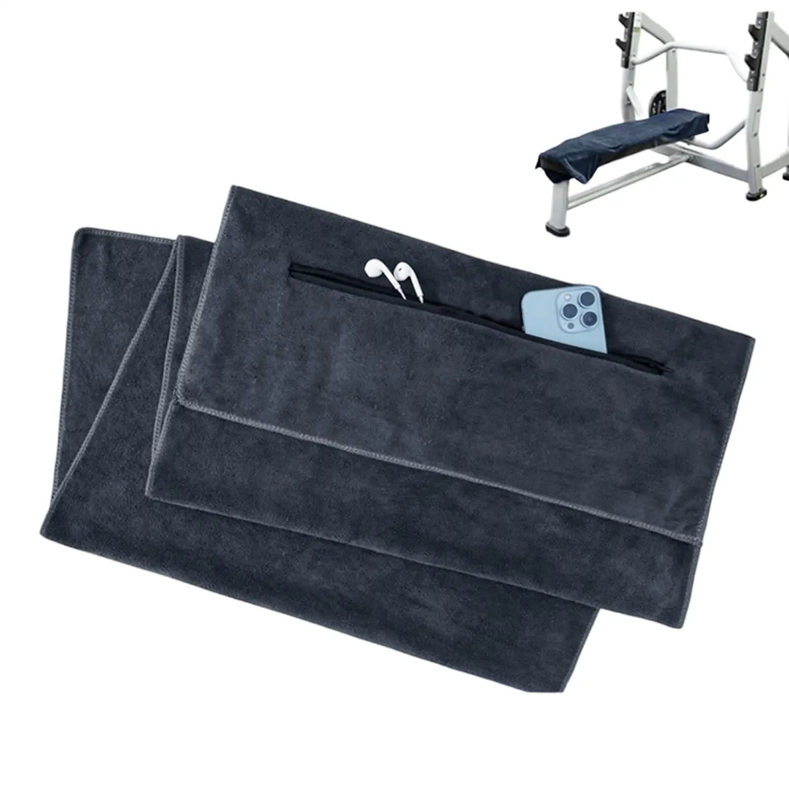 High performance microfiber gym towel with super absorbency and quick drying for yoga, tennis, fitness, training, mat and bench cover