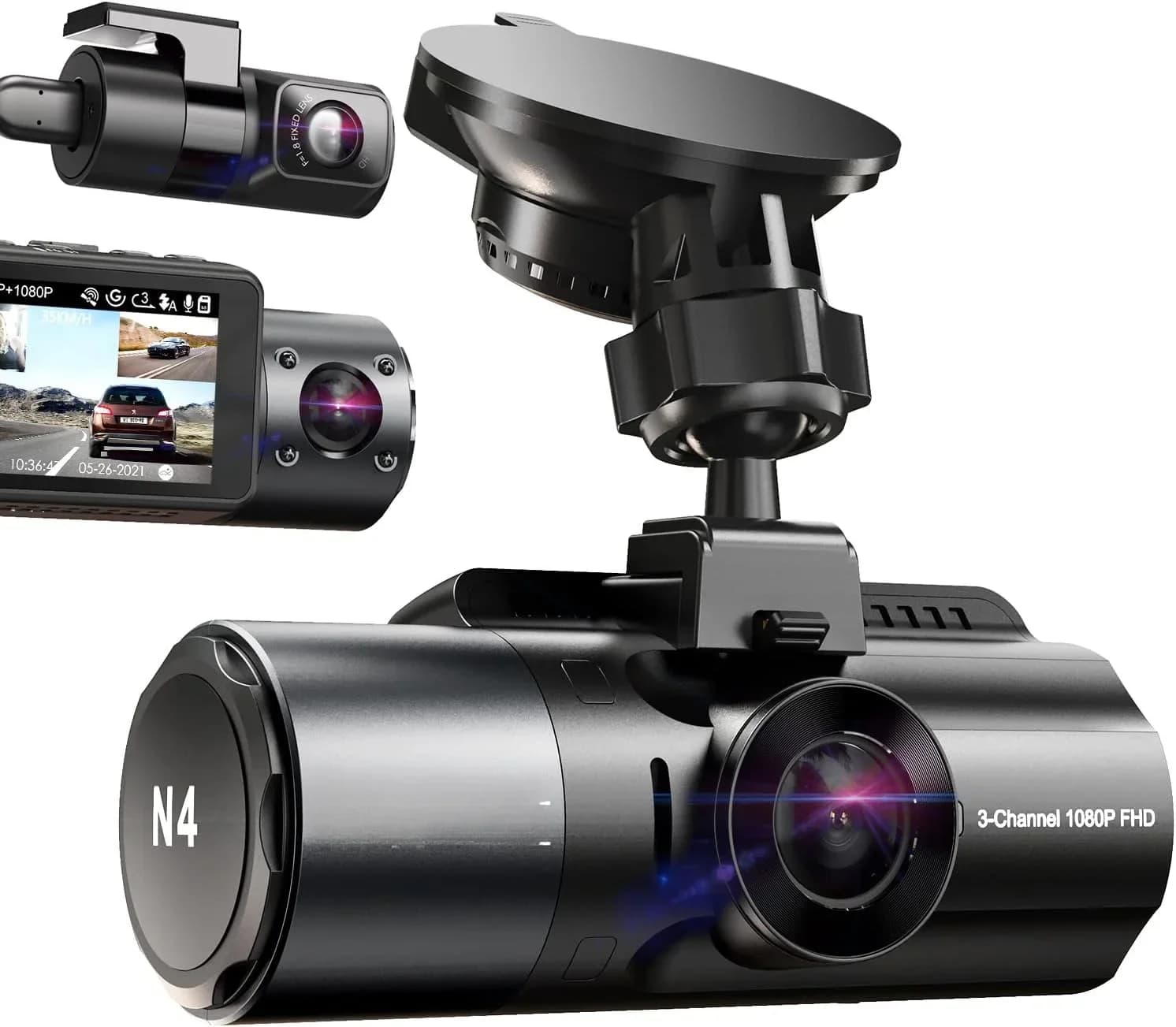 For 3-channel N4 dashboard, 4K+1080P front and rear, 1440P+1440P front and interior