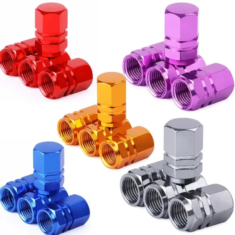Tire Valve Steering Caps Decorative Tire Accessories Wheel Caps Aluminum Alloy Nipples for Car Moto Bicycle Covers Dust