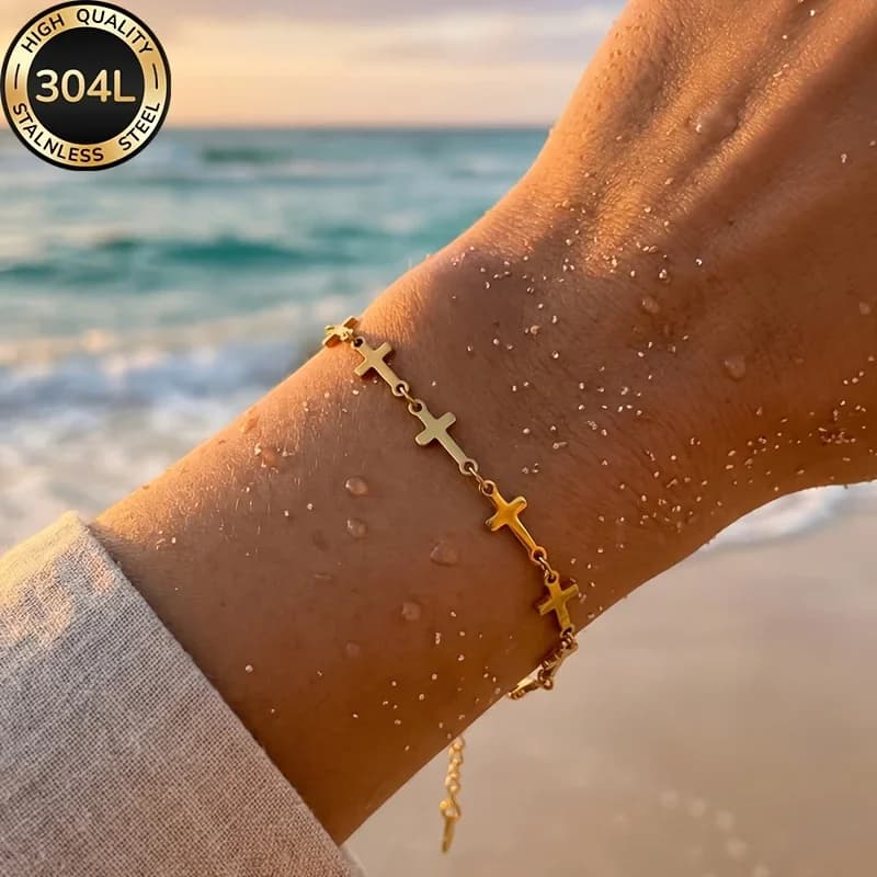 Gioielli in Acciaio Inossidabile Raffinati per Donne, Design Elegante e Alla Moda, Adatti per Tutte le Stagioni Perfetto per le uscite quotidiane, le feste e l'abbigliamento estivo da spiaggia