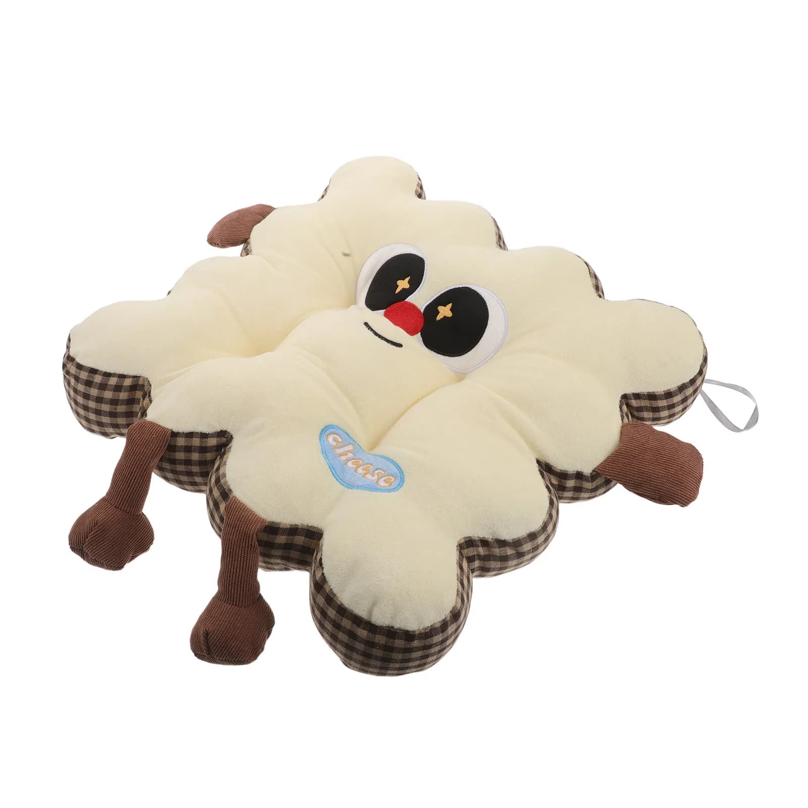 Cartoon Biscuit Shaped Cushion Fun Decorative Seat Pad for Chair Sofa Car Bedroom Floor Lounger Backrest Gaming Chair Couch
