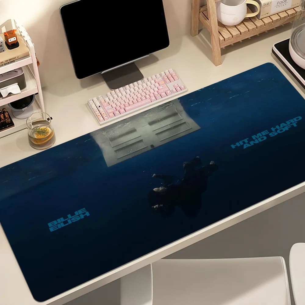 B-Billie Hot Singer E-Eilishs Mouse Pad Non-slip Thickened MousePad Student Gaming Cushion Large Writing Lockedge Office