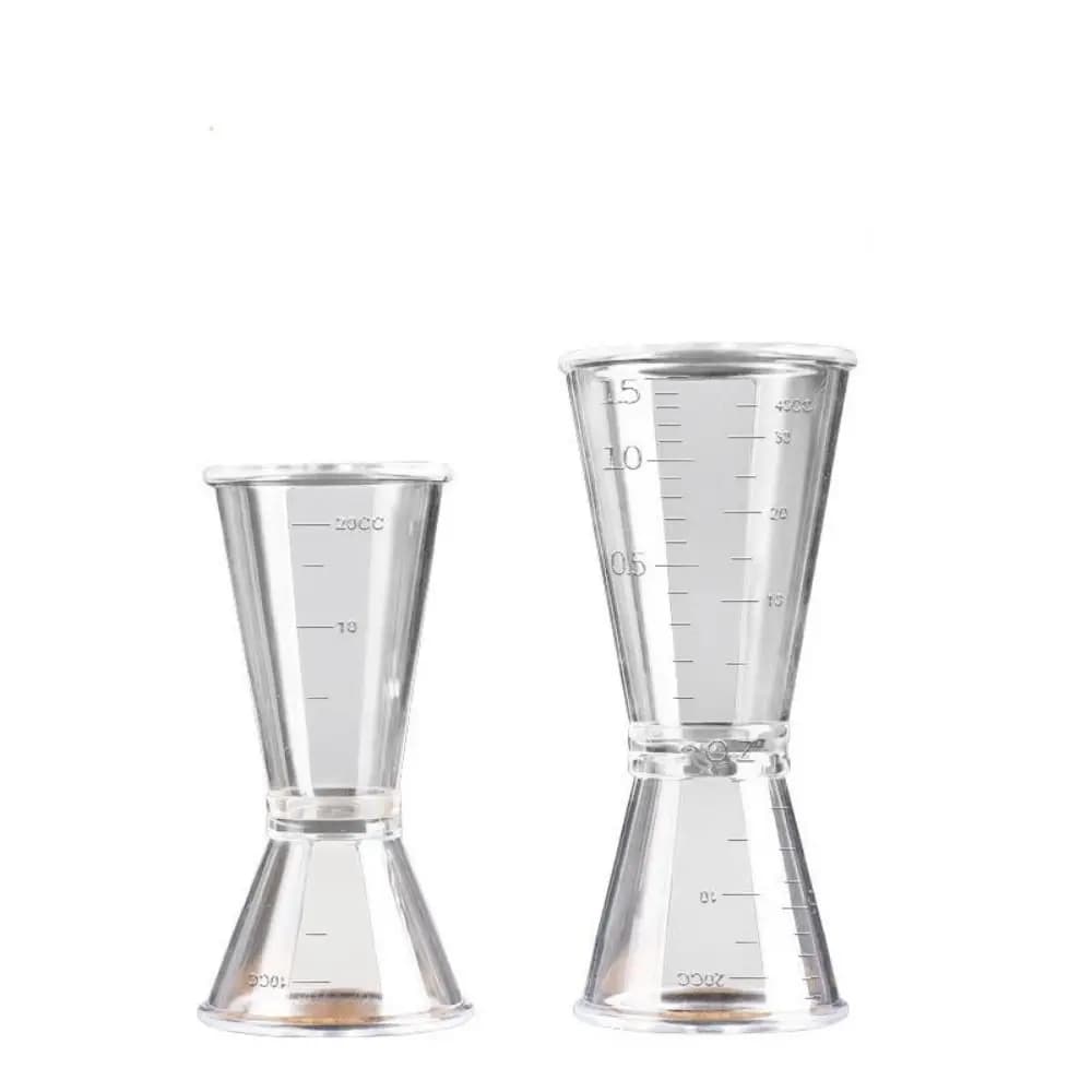 Nuovo misurino in PP 10/20cc 20/40cc cocktail shaker forniture da cucina trasparente doppio colpo