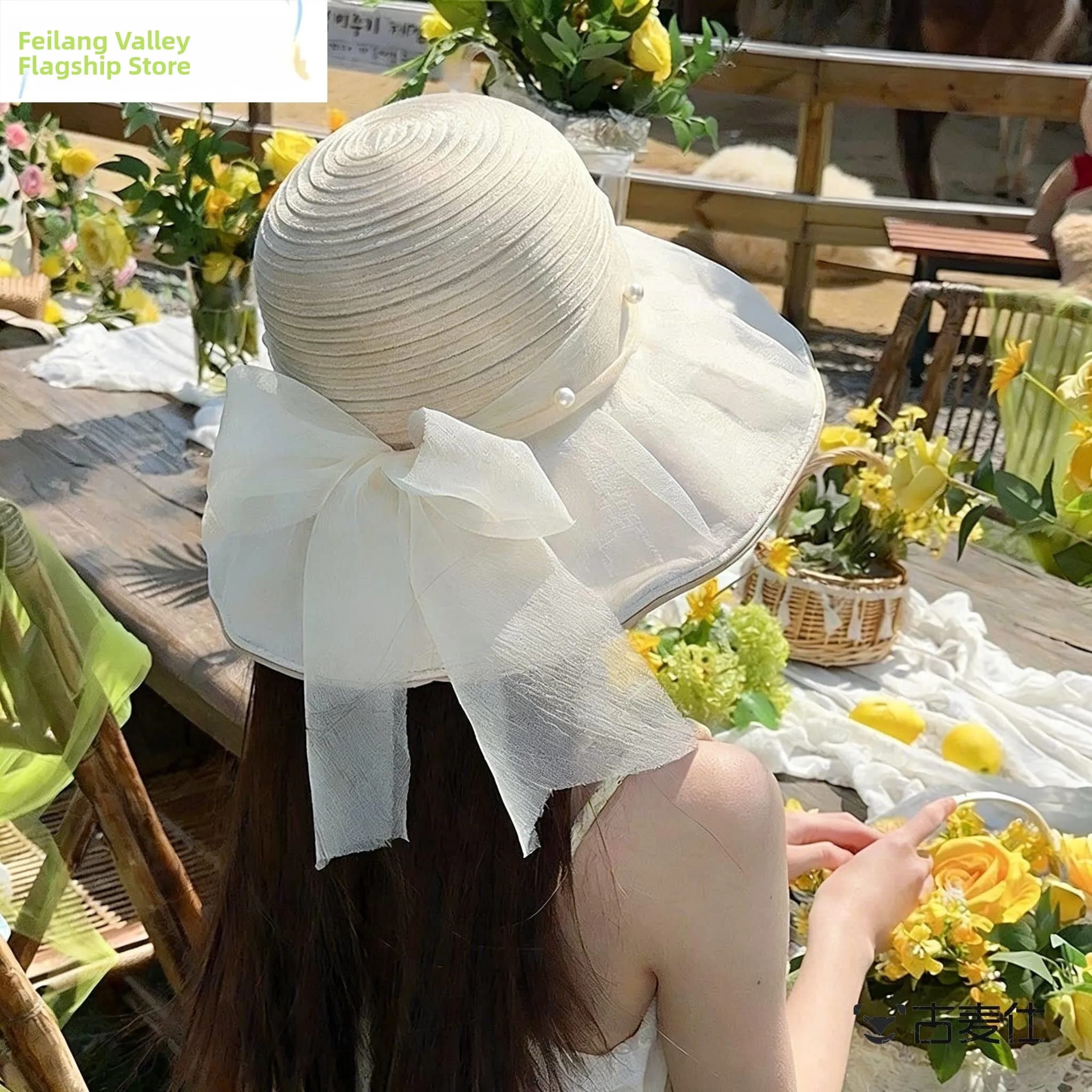 Cappello da Sole Estivo da Donna Nuovo Stile con Ampia Tesa e Rete Traspirante, Protezione UV, Leggero
