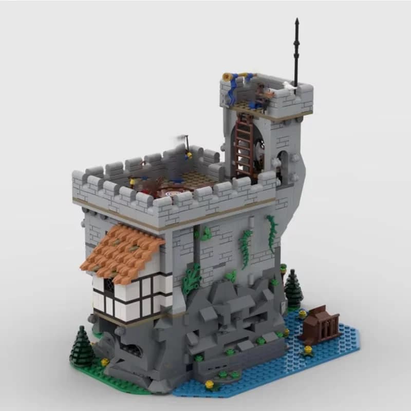 Modello di torre di guardia giocattolo da costruzione MOC, 1223 pezzi, set regalo creativo per festival di piccoli blocchi