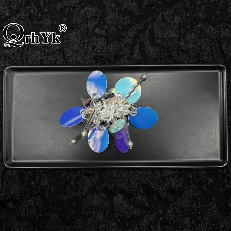 Handmade Beaded Flower Shoe Charms Flower Bead Chain Heavy Work Shoe Clips For Jelly Shoes Summer Sandals Elegant Daily Wear