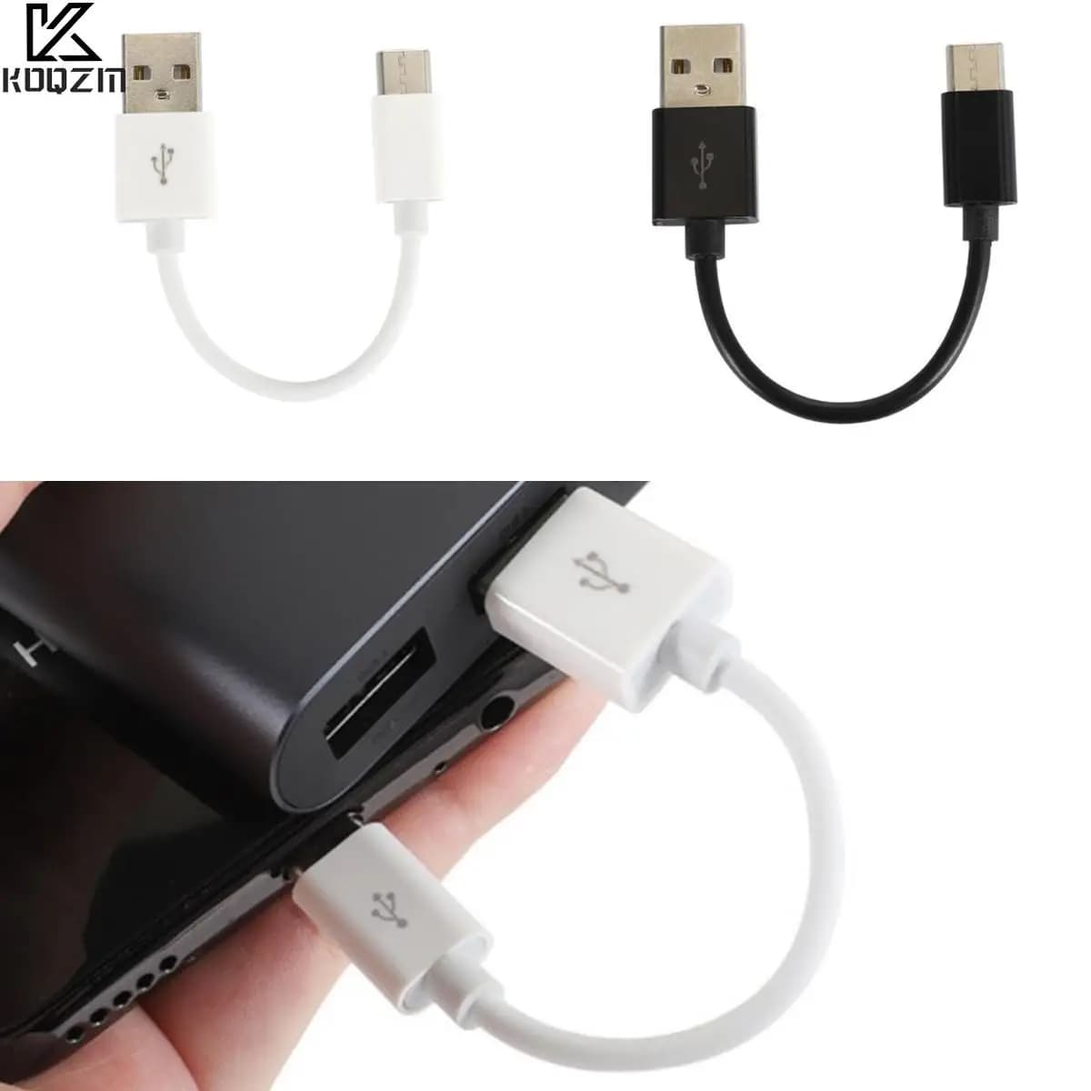 Cavo Micro USB di tipo C da 10cm ricarica rapida corta per cavo adattatore USB per cavo dati di sincronizzazione del telefono Android