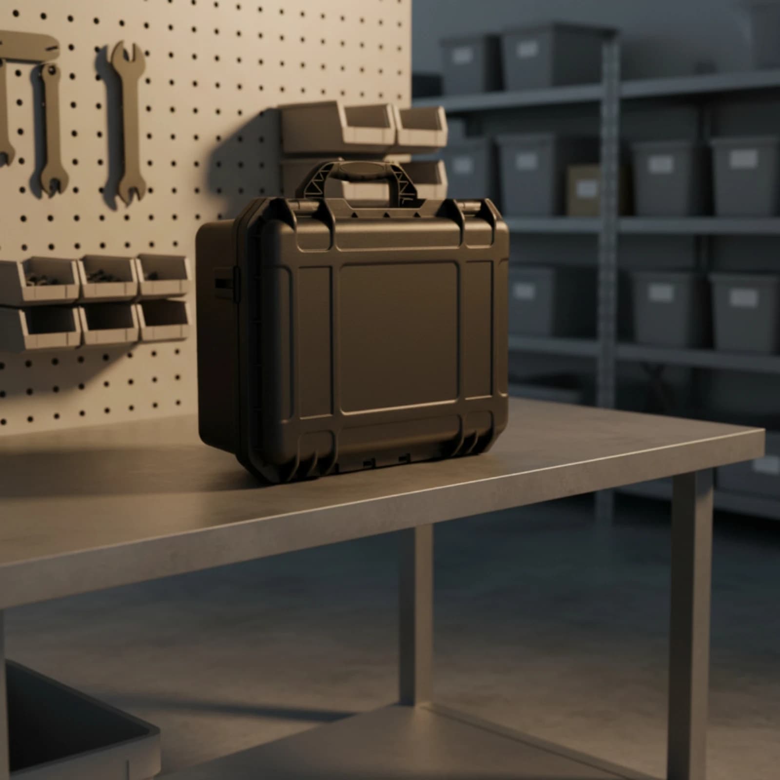 Hard Carrying Case Empty Hard Shell Carrying Case Plastic Tool Box Portable Storage Box with Foam Customizable for Drone Pilots