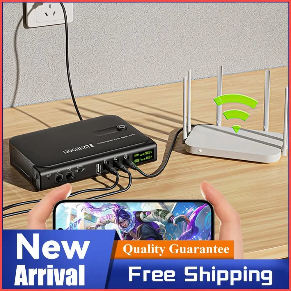 Battery-Free UPS Continuity Group, Router/Modem/Safe Camera Power Supply