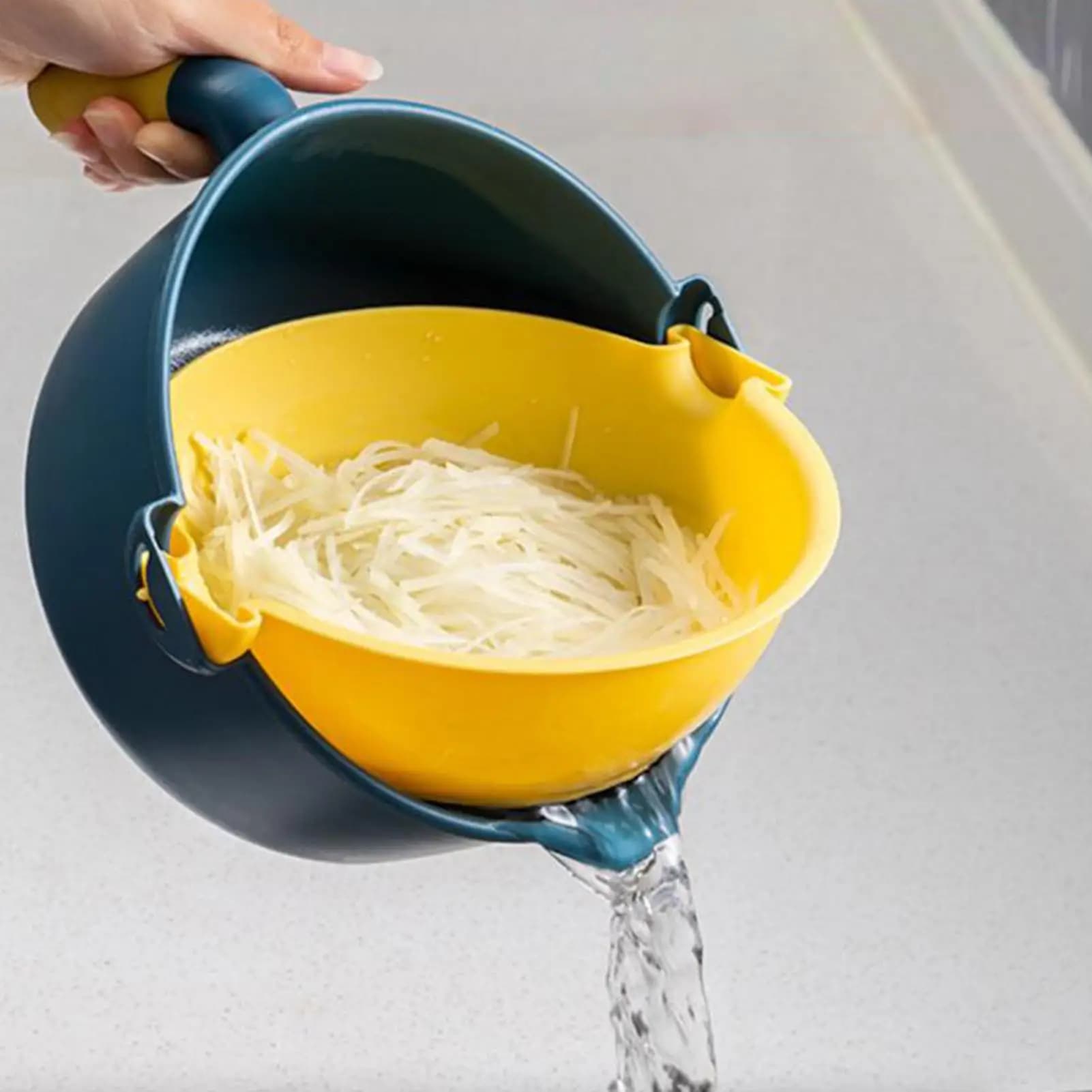Affettaverdure con Contenitore per Cucina, Preparazione Pasti, Insalate, Campeggio, Picnic e Feste