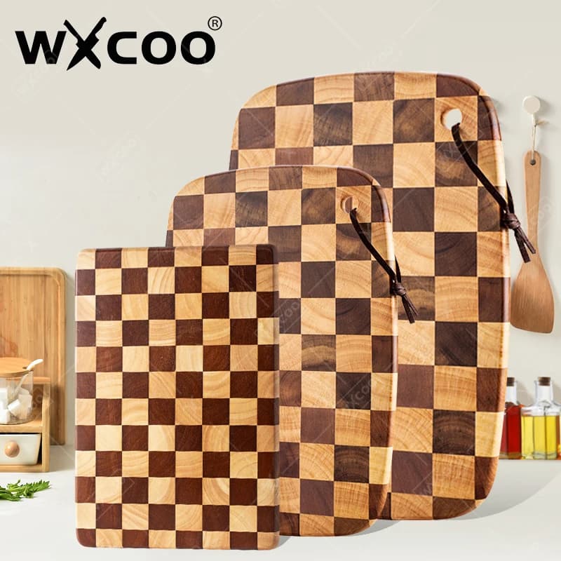 WXCOO Solid Wood Tagliere Tray for Home Use Mosaic Tagliere Wood Tagliere Mosaic Tile Kitchen Tools