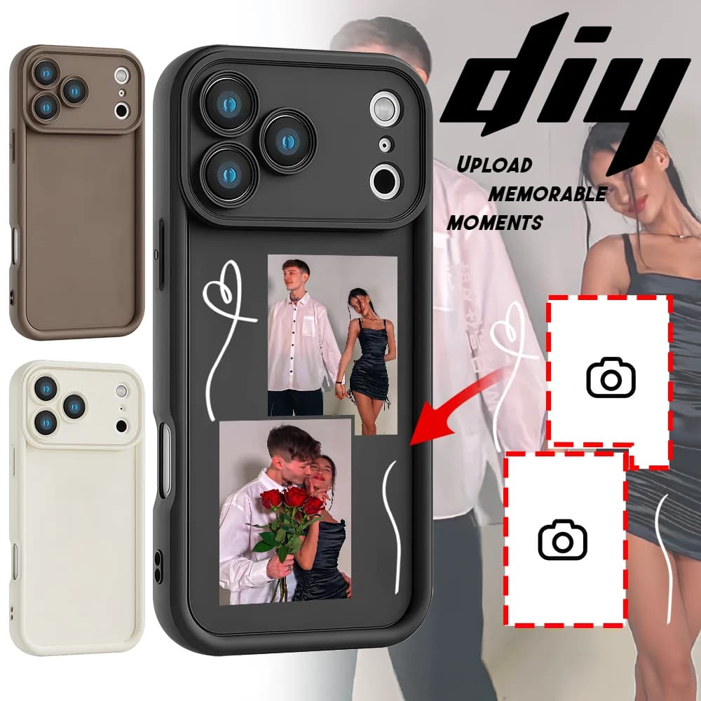 Cover posteriore per iPhone 17 16 15 14 13 12 11 Pro Max XS XR 7 8 Plus SE 2020 in silicone antiurto personalizzabile con foto fai da te