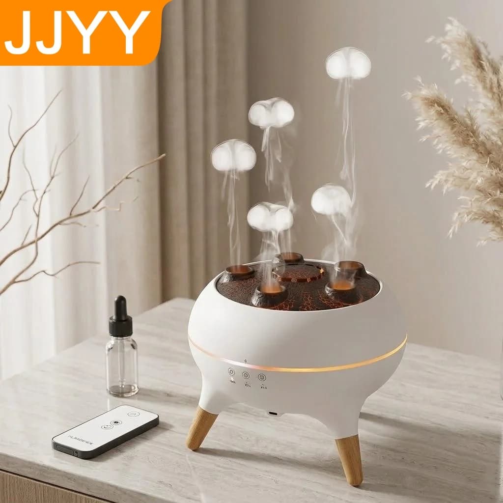 Umidificatore Silenzioso a Nebbia Fredda, Diffusore di Aromi con Luce LED a 7 Colori, Spegnimento Automatico, 28dB, Ideale per Camera da Letto, Arredamento Casa, Deodorante per Ambienti