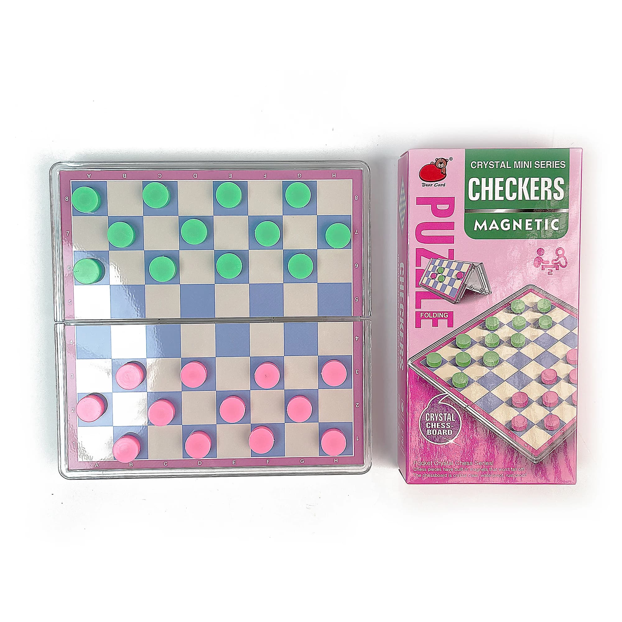 Gioco da Tavolo Pieghevole Magnetico in Cristallo, Scacchiera Trasparente in Plastica, Set da Viaggio per Esterni, Gioco di Strategia Classico