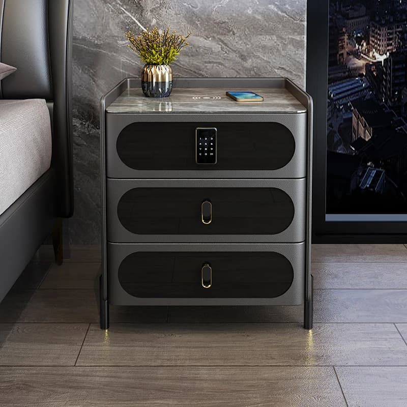 Maniglie europee Comodino Caricatore Portaoggetti Cassetti in vetro Comodino Camera da letto Trucco Armadi De Chambre Accessori per mobili