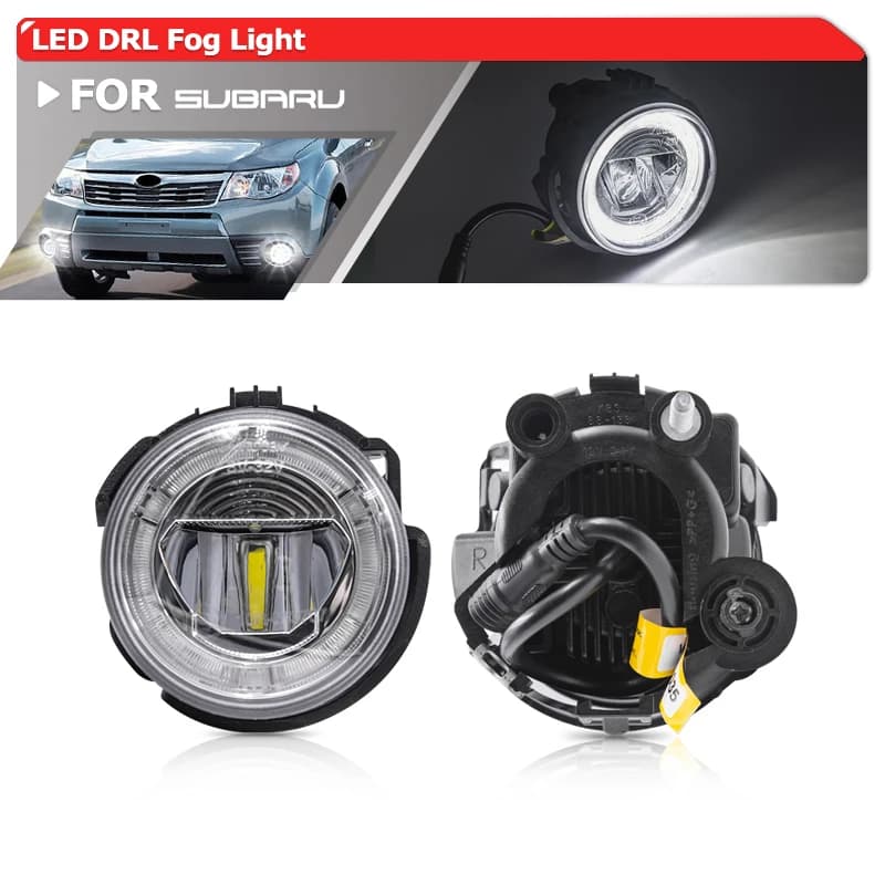 Per Subaru Forester 09-13 Impreza WRX STI 08-10 DRL Halo Guida Diurna LED Paraurti Anteriore Guida Fendinebbia Kit di Montaggio