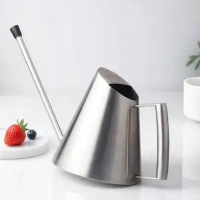 1Pcs Gardening Watering Pot Stainless Steel Large Capacity Indoor Outdoor Plant Water Can Flower Watering Tool