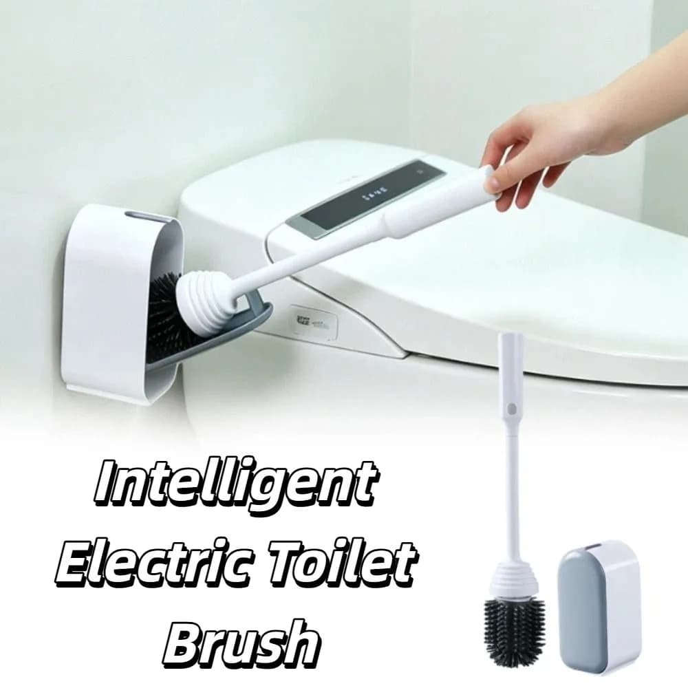 Electric Electric Toilet Brush Smart No Dead Angle Smart Toilet Brush Intelligent With Storage Base Toilet Brush With Base